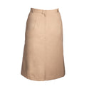 AS-IS Condition US Navy Female Service Khaki Skirt in Poly Wool. This skirt is worn by USN Officers & (CPO) Chief Petty Officers with the Khaki Short Sleeve Shirt of the same fabric.
