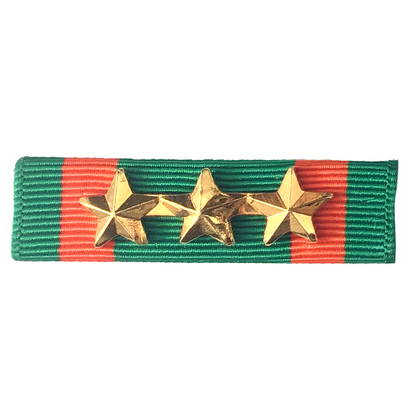 US Armed Forces Military Ribbon - Navy Achievement with 3 gold stars