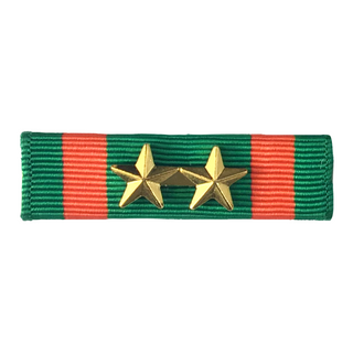 US Armed Forces Military Ribbon - Navy Achievement with 2 gold stars