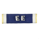 US Armed Forces Military Ribbon - Navy E for Efficiency with 2 silver "E" devices