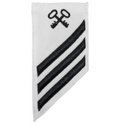 NAVY E2-E3 Combo Rating Badge: Logistics Specialist - White