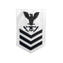 NAVY Women's E4-E6 Rating Badge: Fire Controlman - White