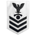 NAVY Women's E4-E6 Rating Badge: Interior Communications Electrician - White