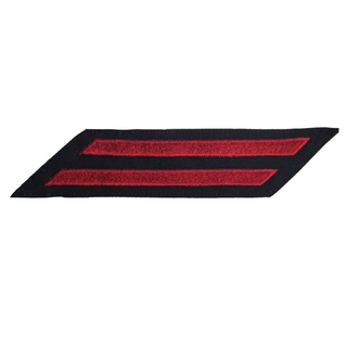 NAVY Men Enlisted Service Stripes: 2 - Red on Blue Serge Wool