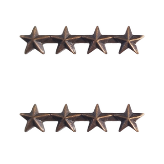 US Armed Forces Military Ribbon Attachment Device - 4 Bronze Stars 3/16".  - Sold in pairs. - Condition: Good, pre-owned/gently used unless marked as NEW.
