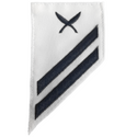 NAVY E2-E3 Combo Rating Badge: Yeoman - White