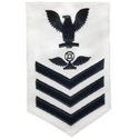 NAVY Men's E4-E6 Rating Badge: Air Traffic Controller - White