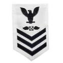 NAVY Men's E4-E6 Rating Badge: Aviation Boatswain's Mate - White