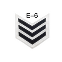 NAVY Men's E4-E6 Rating Badge: Electrician's Mate - White