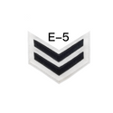 NAVY Women's E4-E6 Rating Badge: Gunner's Mate - White