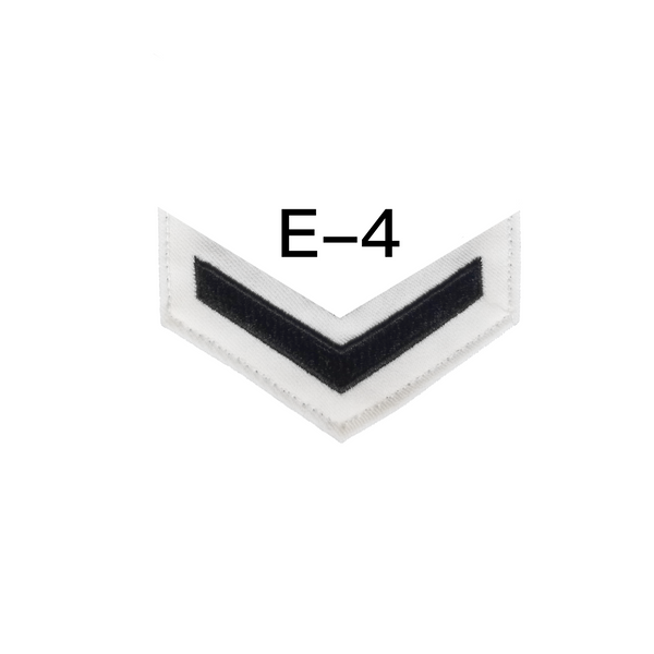 NAVY Men's E4-E6 Rating Badge: Aerographer's Mate - White