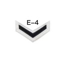 NAVY Women's E4-E6 Rating Badge: Yeoman - White