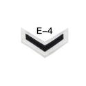NAVY Women's E4-E6 Rating Badge: Master At Arms - White
