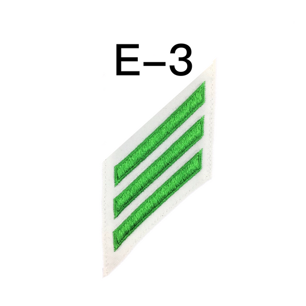 NAVY E2-E3 Combo Rating Badge: Aviation Support Equipment Technician - White