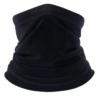 Black Polar Fleece Neck Gaiter. Similar to a balaclava, the neck gaiter offers protection to your nose & mouth face area during inclement weather. Optional wear with military uniform during extreme cold weather conditions. Features a 2-layer construction for added warmth. The polar fleece exterior and breathable polyester jersey liner features a 4-way stretch to keep it's shape. Adjustable drawstring opening to keep out the cold weather chill.