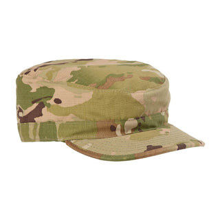 U.S. ARMY Combat Uniform Patrol Cover in Operational Camouflage Pattern (OCP). This camo was originally codenamed Scorpion W2.  Standard headgear worn with the Army Combat Uniform (ACU) OCP Coat & Trousers. Features a round construction with a hook & loop pad on back for nametape.  - Genuine, Official Military ACU Uniform Item. - Pattern: Green/Brown/Khaki Operational Camouflage Pattern Camo - Fabric: 50/50 Nylon Cotton - Made in the USA