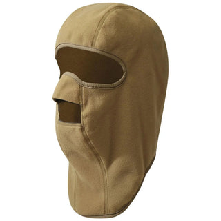 Coyote Polar Fleece Cold Weather Balaclava Hood - Outdoor Research WindStopper. Style #83240, Features flat seam construction, goggle-compatible eye opening; Color/Fabric: Coyote Brown 100% Polyester/Urethane Laminate, Lycra® Trim; Made in the U.S.A.; Condition: Good pre-owned/gently used unless marked as LIKE NEW or NEW.