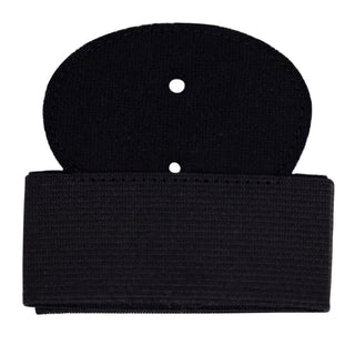 USN Male Black Elastic Cap Band/Cap Device Mount for Officer Combination Dress Cap Covers.  - Regulation size cap device not included. - Sold individually - Made in the U.S.A. - Genuine, official US Military uniform item. - Condition: Good, pre-owned/gently used unless marked as NEW.