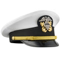 NAVY ACC WO/LCDR Combination Dress Cap - White CNT Cover