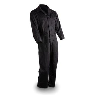 US NAVY "FR" Utility Coverall. This is the retired style of the USN Flame Resistant Coveralls. Features zippered front, buttoned long sleeves, belt loops, and two side pockets two back pockets. Genuine Military Navy Working Uniform. Fabric: Blue Flame Resistant Treated Cotton. Made in U.S.A.