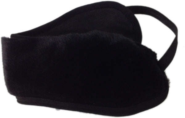 Black Faux Fur Ear Muff Flap with Elastic Band. Military grade cold weather ear warmers are perfect for snowy and wet winters! Can be worn underneath your cover hat, cap or beanie.  Military personnel wear with the following outerwear: Reefer, Overcoat/Bridge coat, Peacoat, All Weather Coat, Cold Weather Parka and NWU Parka.