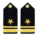 AS-IS Condition US NAVY Male Hard Shoulder Board: Line Officer O2 LTJG