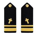 US NAVY Male Hard Shoulder Board: Christian Chaplain O2 LTJG
