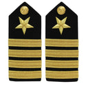 AS-IS Condition US NAVY Male Hard Shoulder Board: Line Officer O6 CAPT