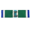 US Armed Forces Military Ribbon - Coast Guard Meritorious Unit Commendation (MUC) with Operational Distinguishing Service "O" device.  - Measurements: 1-3/8" wide x 1/4" high - Sold individually. - Condition: Good, pre-owned/gently used unless marked as NEW. - Ribbon mounting bars sold separately.