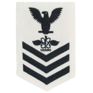 NAVY Women's E4-E6 Rating Badge: Naval Aircrewman - White