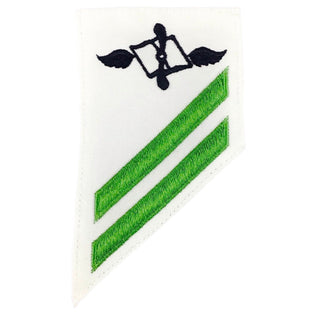 NAVY E2-E3 Combo Rating Badge: Aviation Maintenance Administrationman - White