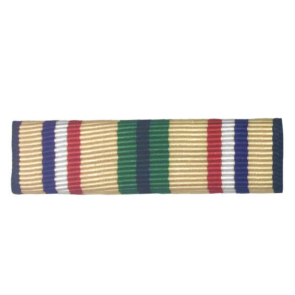 US Armed Forces Military Ribbon - Southwest Asia Service Medal (SWASM).  - Measurements: 1-3/8" wide x 1/4" high - Sold individually. - Condition: Good, pre-owned/gently used unless marked as NEW. - Ribbon mounting bars sold separately.