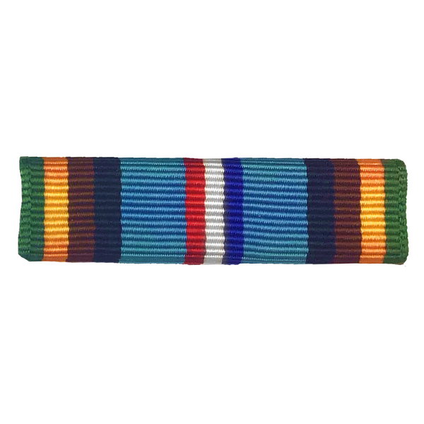 US Armed Forces Military Ribbon - Armed Forces Expeditionary Medal (AFEM).  - Measurements: 1-3/8" wide x  1/4" high - Sold individually. - Condition: Good, pre-owned/gently used unless marked as NEW. - Ribbon mounting bars sold separately.