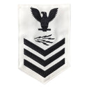 NAVY Men's E4-E6 Rating Badge: Information Technician - White