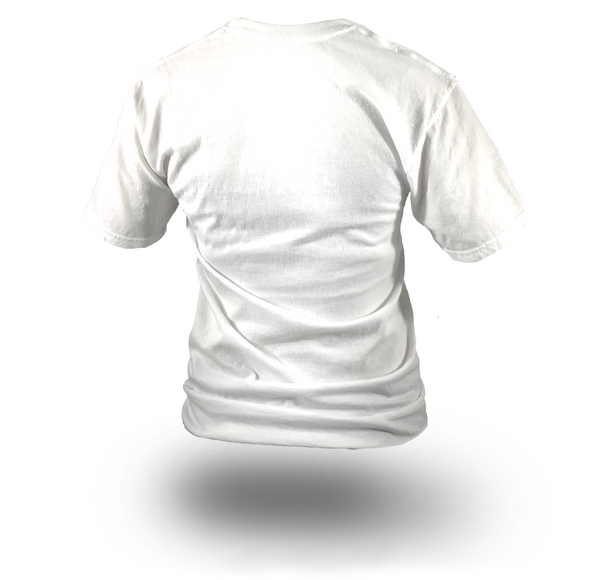 Military-issue Undershirt Tshirt in white cotton jersey knit. Short sleeve T-Shirt features a crew neck with bound stitched ribbed neckline for shape retention. White 100% Combed Cotton. Made in the U.S.A.
