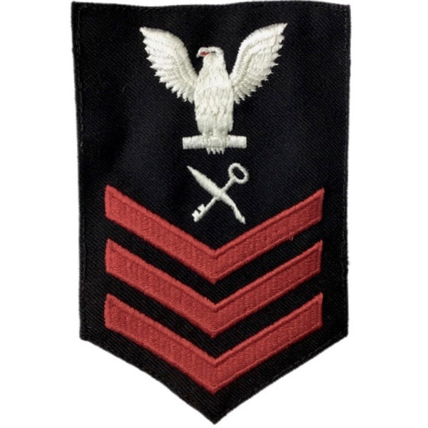 NAVY Men's E4-E6 Rating Badge: Ship's Serviceman - Blue