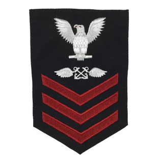 NAVY Men's E4-E6 Rating Badge: Aviation Boatswain's Mate - Blue