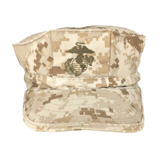 AS-IS Condition U.S. Marine Corps MARPAT Desert 8-Point Cap Hat Cover with EGA Insignia. Authentic Current Standard Issue MCCUU in Digital Desert Camouflage. These uniforms are currently worn by the US Marine Corps. USMC-Certified.  - Genuine, Official Military Issue Item - Made in U.S.A.