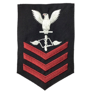 NAVY Men's E4-E6 Rating Badge: Aviation Maintenance Administrationman - Blue