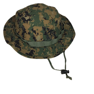 USMC MARPAT Woodland Boonie Hat with EGA Insignia