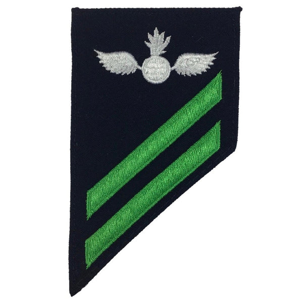 NAVY E2-E3 Combo Rating Badge: Aviation Ordnanceman - Blue