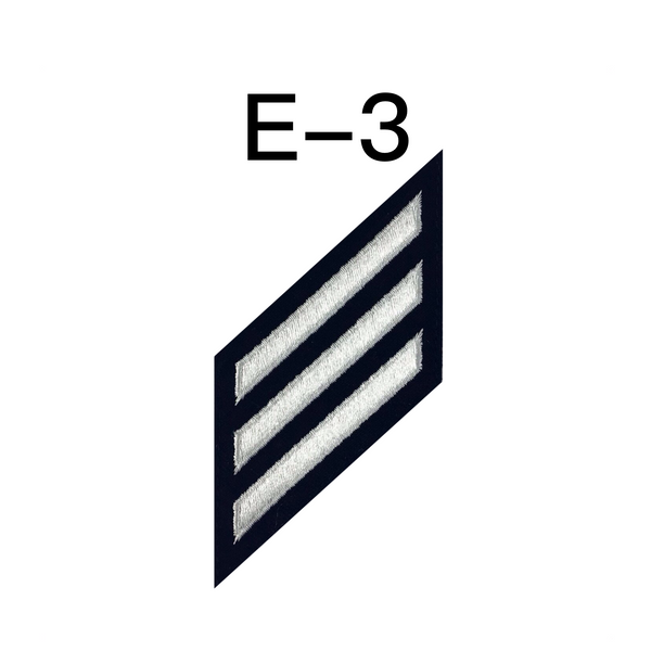 NAVY E2-E3 Combo Rating Badge: Quartermaster - Blue