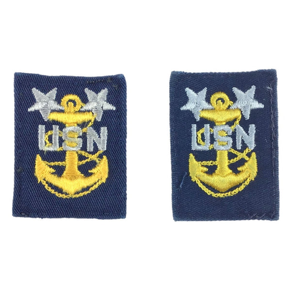 US NAVY Coverall Collar Device E-9 Master Chief Petty Officer (MCPO)