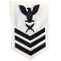 NAVY Men's E4-E6 Rating Badge: Yeoman - White