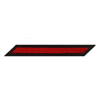 USN Female Enlisted Service Stripe Hash Marks -1 Stripe1 Embroidered Red on Blue Serge Wool