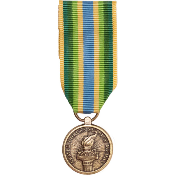 U.S. Military Armed Forces Medal for the Armed Forces Service Award (AFSM). Miniature size