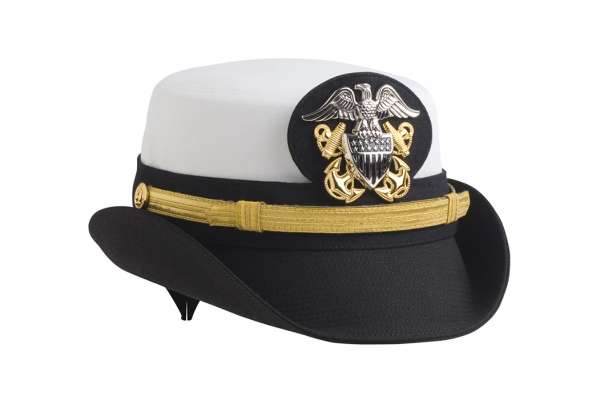 NAVY Female Officer Dress Cap - White Cover