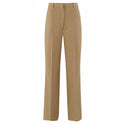 AS-IS Condition US NAVY Women's Service Khaki Belted Poly Wool Pant Trousers for Officers/Chief Petty Officers. These slacks are worn with the USN Female Service Khaki Officer/CPO Poly Wool Shirt. - Features: fore and aft creases, belt loops, zippered fly front closure, and 2 side pockets. Slacks may be straight legged or slightly flared. All pants are hemmed unless stated otherwise. - Color & Fabric: Khaki 75% Polyester, 25% Wool.