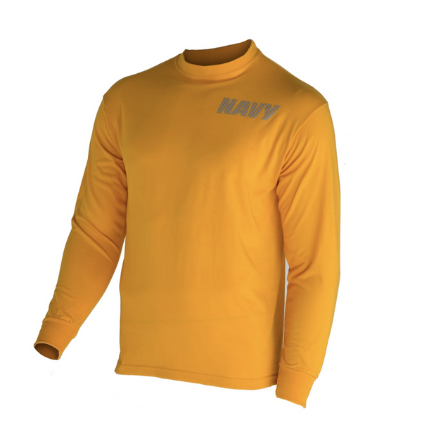 AS-IS NAVY PT Yellow Long Sleeve T-Shirt