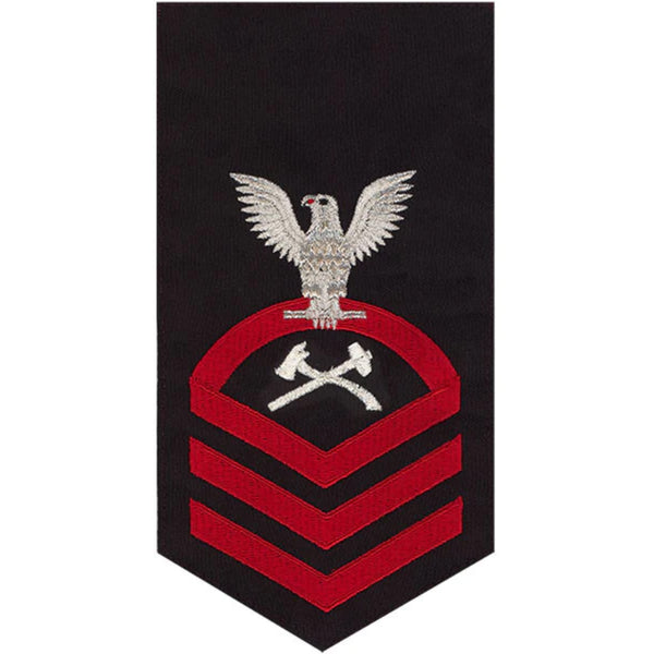 USN Male Rating Badge for E-7: Damage Controlman (DC) - Blue for Service Dress Blue uniform